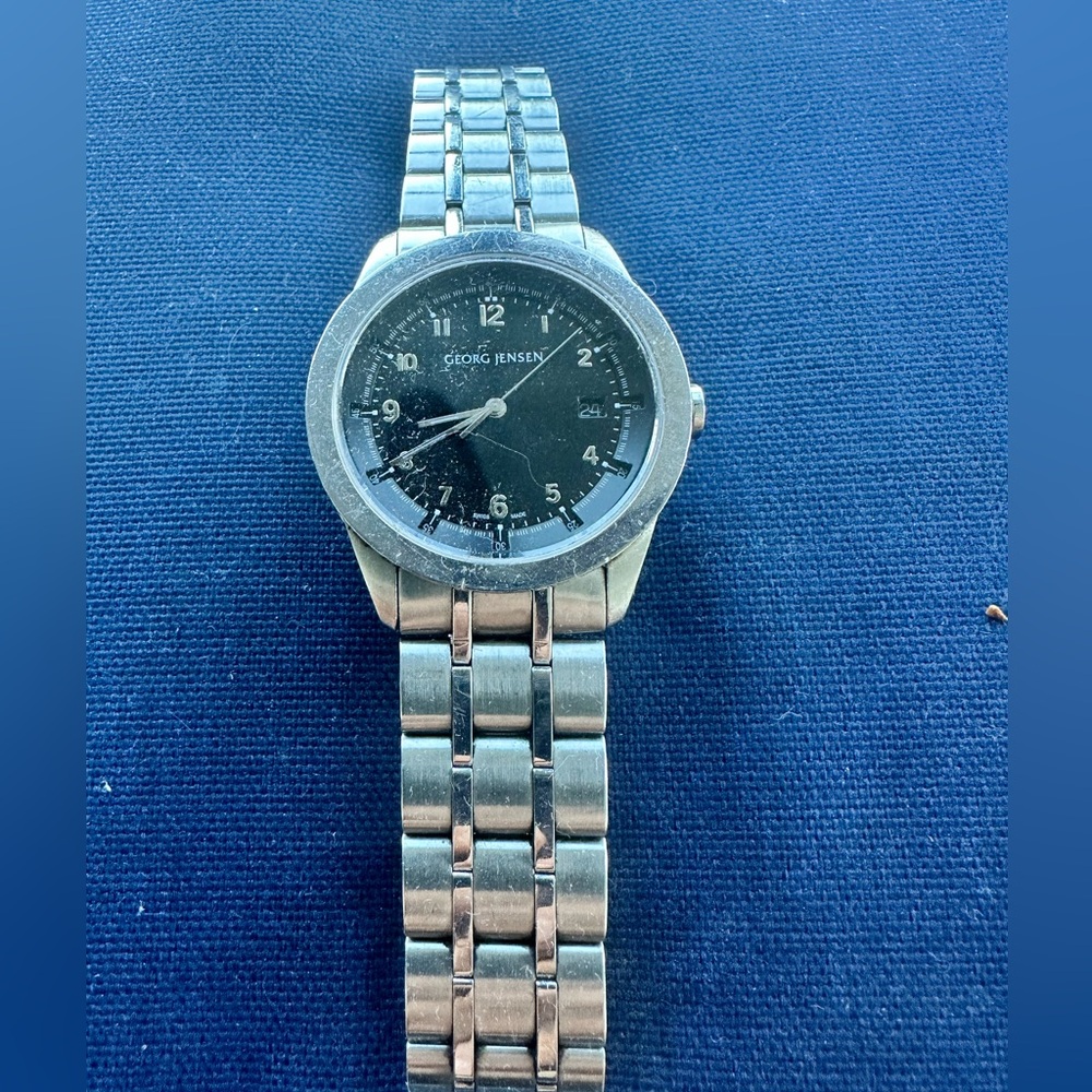Georg Jensen mens Vice watch. Pretty rare. Works excellent.